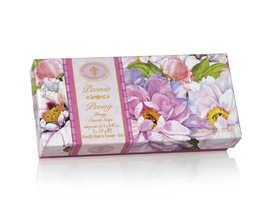 Мыло Sam99 Peony с ароматом пиона, 125 гр (3 шт) / Saponificio Artiginale Fiorentino