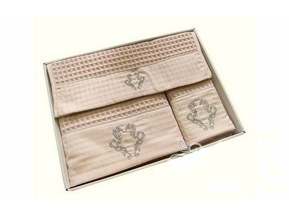 Набор полотенец Brise Apone вафельные в подарочной упаковке (40*60.50*90,85*150) / Maison Dor