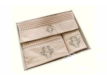 Набор полотенец Brise Apone вафельные в подарочной упаковке (40*60.50*90,85*150) / Maison Dor