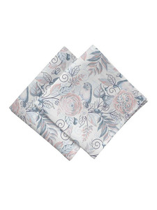 Набор салфеток 757399 Птички серые хлопковые 45*45 (2 шт) / Verossa Набор салфеток 757399 Птички серые хлопковые 45*45 (2 шт) / Verossa