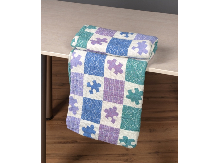 Плед 23С86-ШР Пазл 145 льняной 110*170 / Белорусский лен