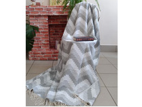 Плед Зиг-заг хлопковый 170*200 / Белорусский лен