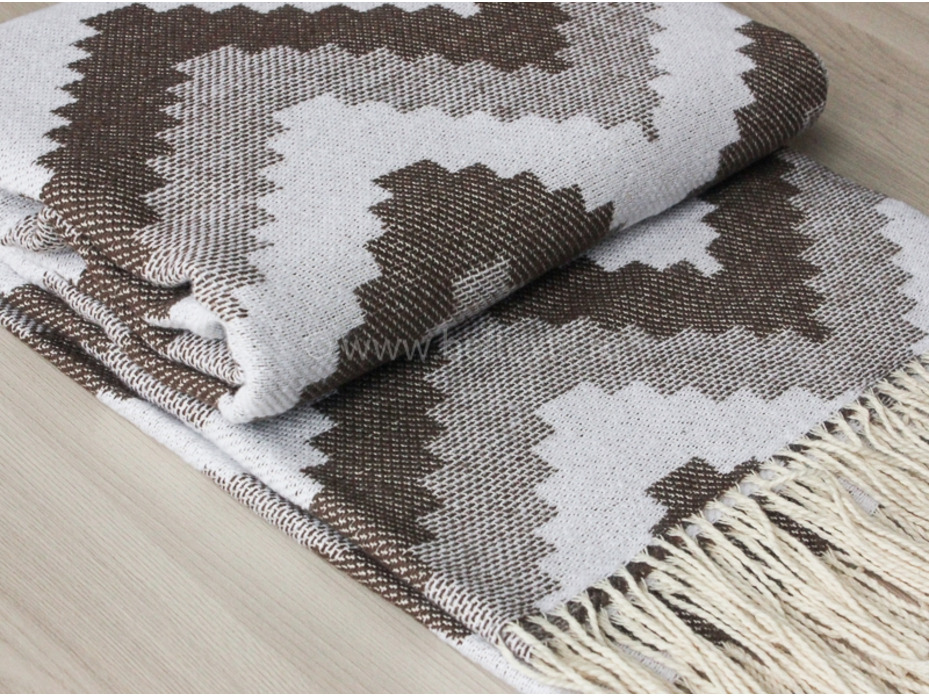 Плед Зиг-заг хлопковый 170*200 / Белорусский лен