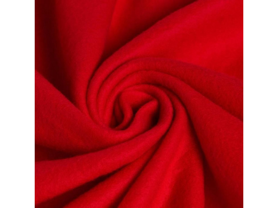 Плед 3528537 красный флисовый 130*150 / Экономь и Я