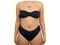 Топ купальный Bandeau lazada Черный / Calamoon