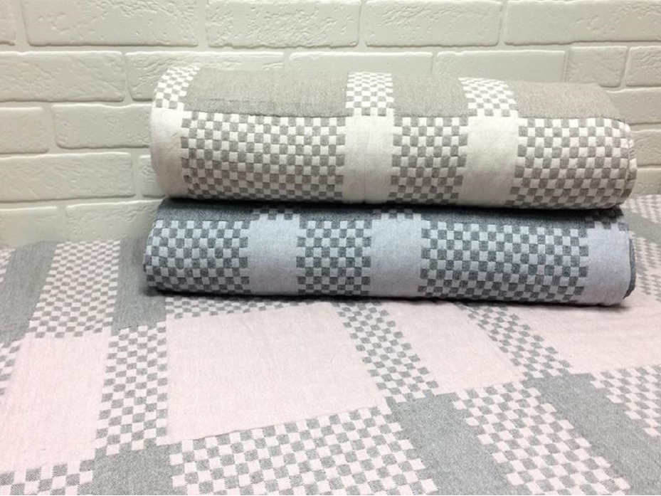 Покрывало 4610251 Шашки хлопковое 200*230 / 7-я