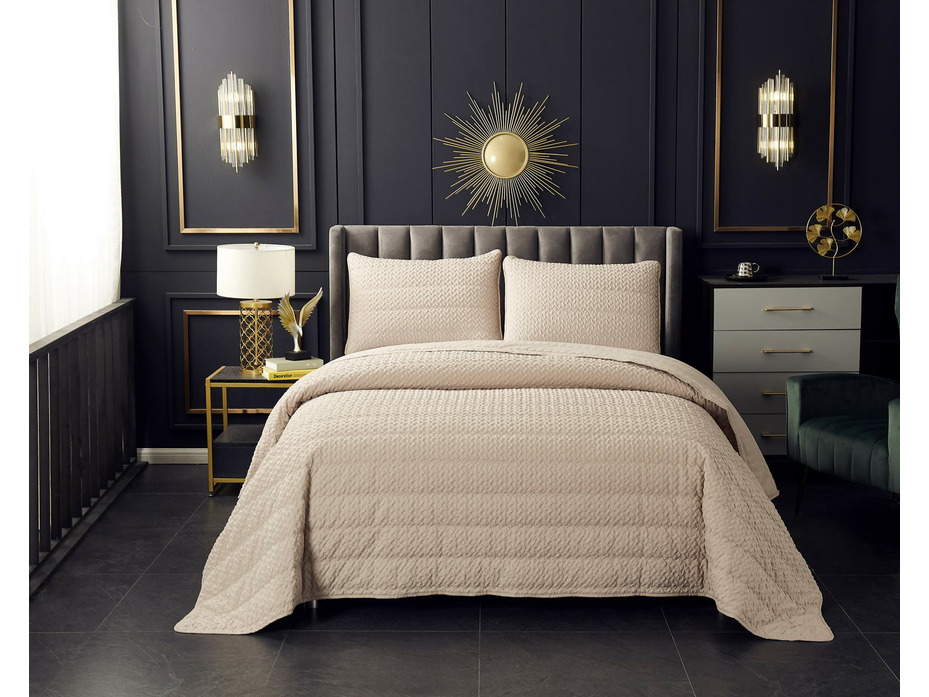 Покрывало с наволочкой Ирма хлопковое 160*220, 50*70 (1 шт) / Sofi de Marko