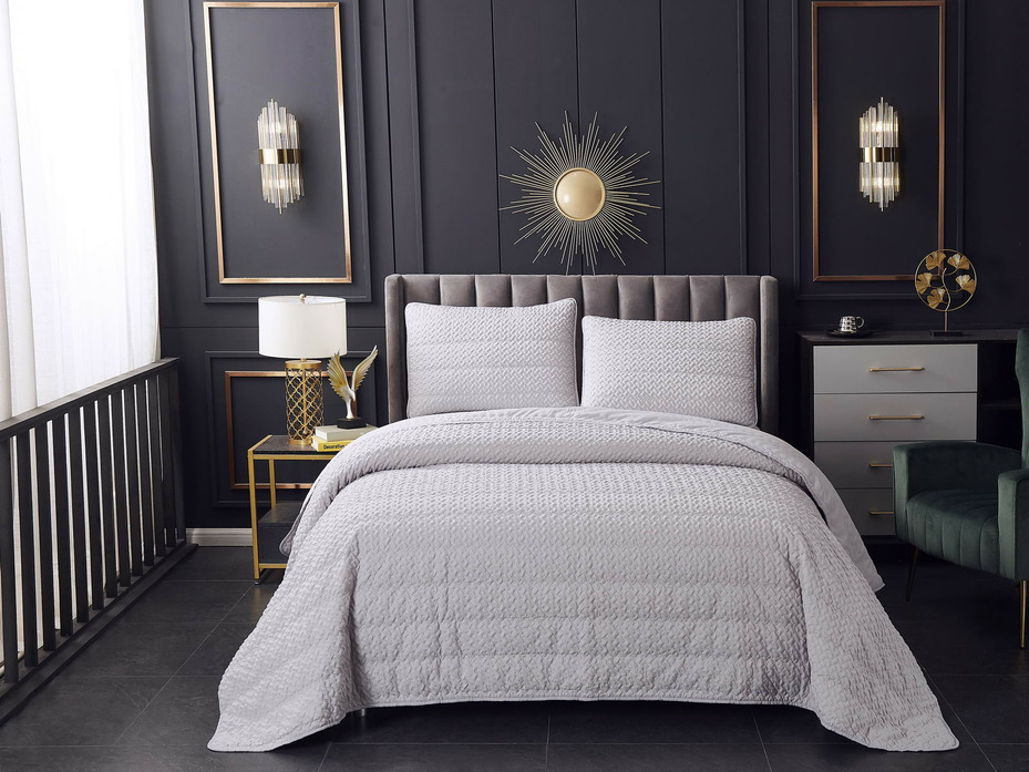 Покрывало с наволочкой Ирма хлопковое 160*220, 50*70 (1 шт) / Sofi de Marko