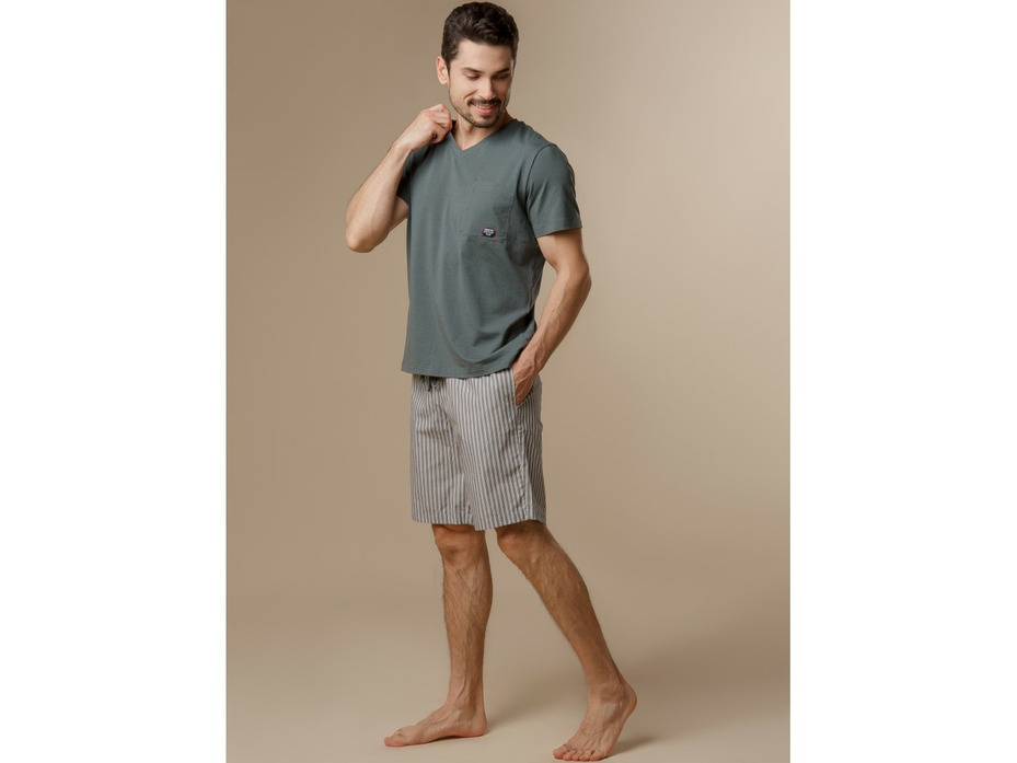 Пижама мужская, футболка и шорты PBZ3040 / Indefini