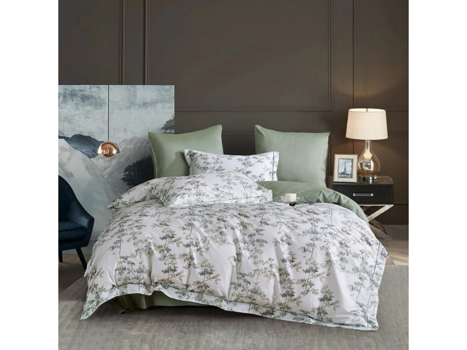 Постельное белье 2233-6 сатин премиум Евро сп / Asabella