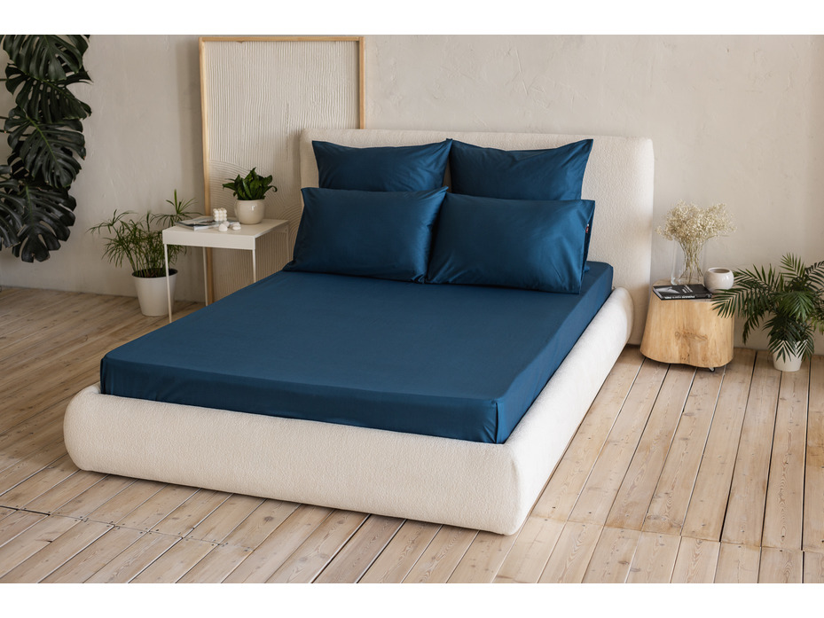 Простыня 213KL- 026 звездный сатин однотонный 240*260 / Tia