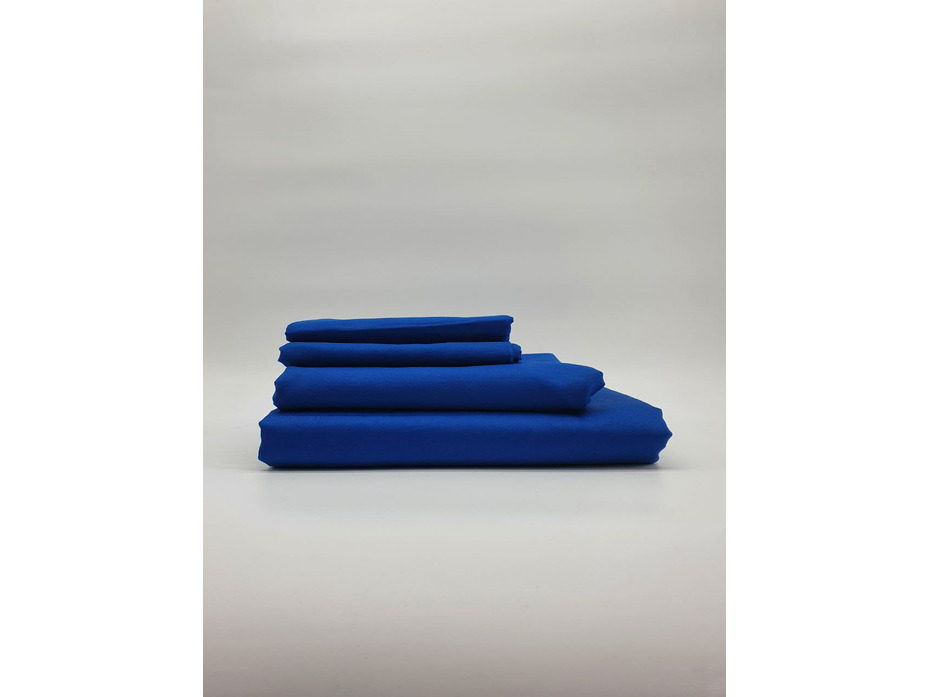 Простыня 213KL- 052 синий сатин однотонный 240*260 / Tia