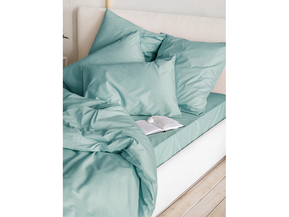 Простыня 213KL- 506 мята сатин однотонный 240*260 / Tia