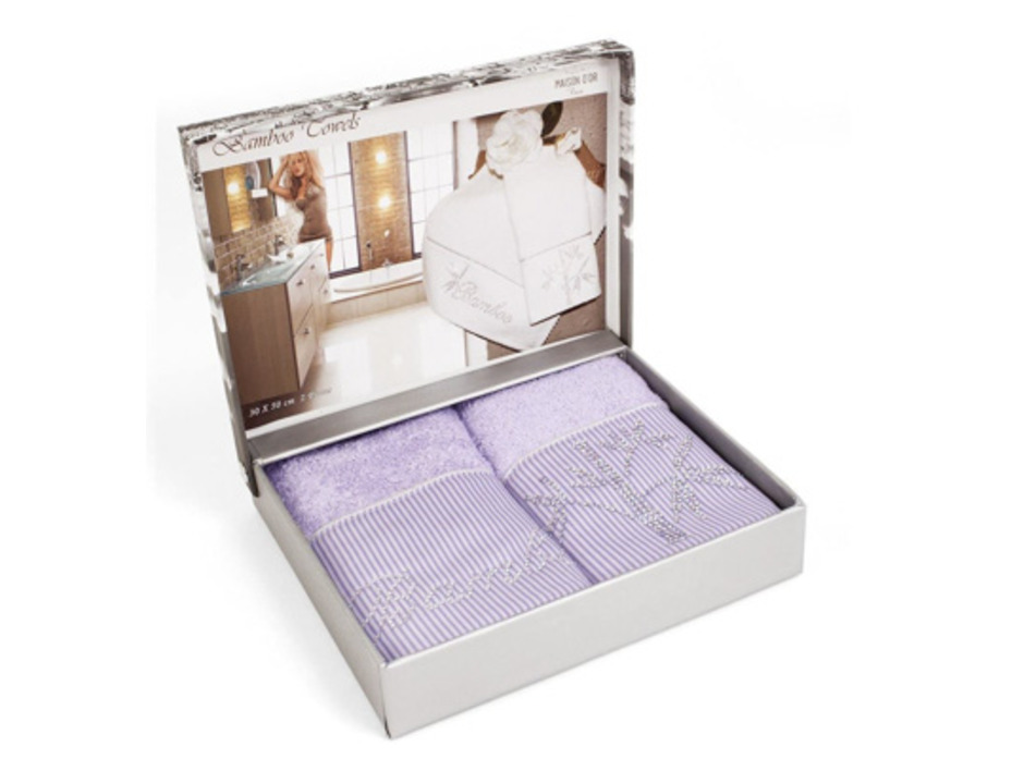 Набор полотенец Bamboo бамбуковые в подарочной упаковке 30*50 (2 шт) / Maison Dor