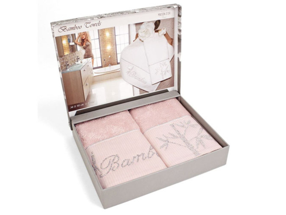 Набор полотенец Bamboo бамбуковые в подарочной упаковке 30*50 (2 шт) / Maison Dor