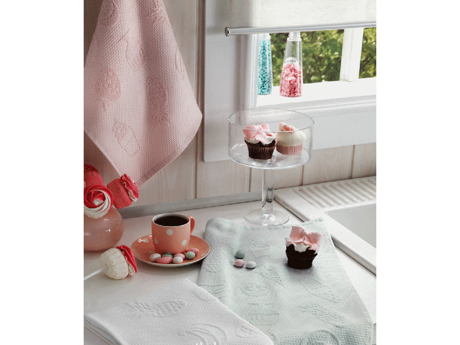 Набор полотенец Lemon jakarli вафельно-махровые (40*60, 3 шт) / Tivolyo Home