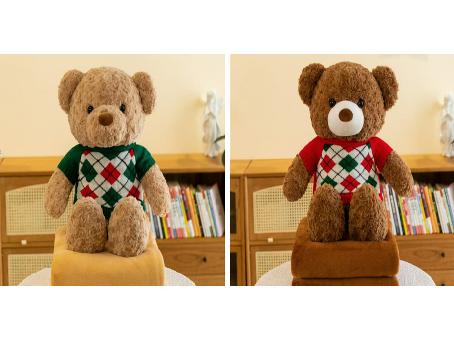 Подушка игрушка с пледом 1673369 Мишка в свитере микрофибра 120*160 / 7-я