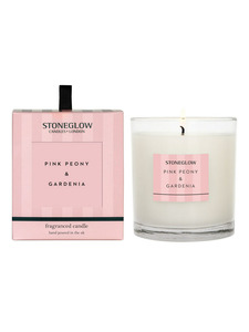 Пион и гардения, Свеча в стеклянном стакане / StoneGlow