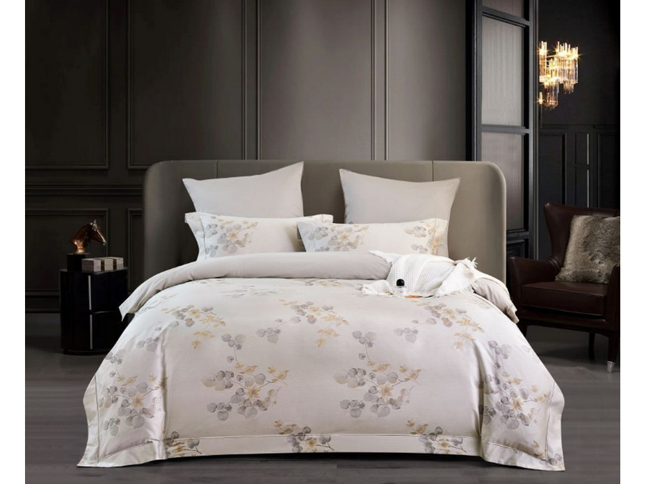 Постельное белье 2241-6 сатин жаккард Евро сп / Asabella