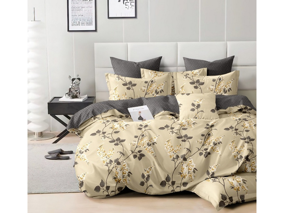 Постельное белье Цветы 6264 поплин Семейный сп / Butterfly