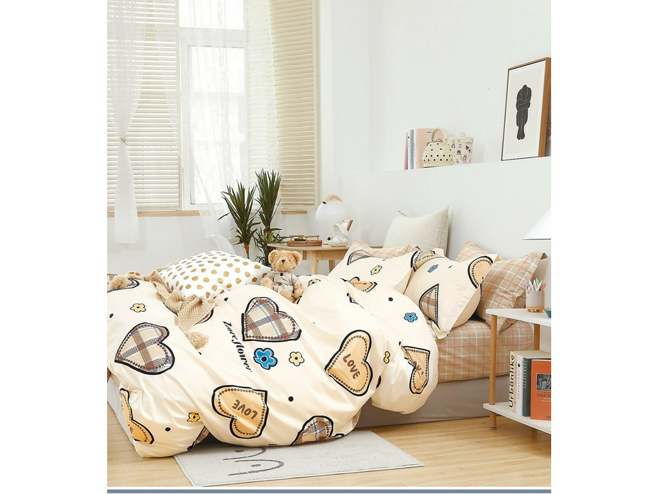 Постельное белье 1336 Д сатин 1,5 сп / Butterfly