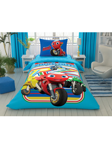 Постельное белье с простыней на резинке Disney ricky zoom ранфорс 1,5 сп / Tac