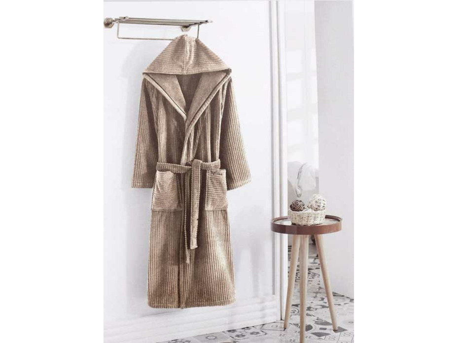 Халат унисекс Stripe махровый с капюшоном / Soft Cotton