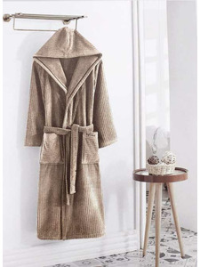 Халат унисекс Stripe махровый с капюшоном / Soft Cotton