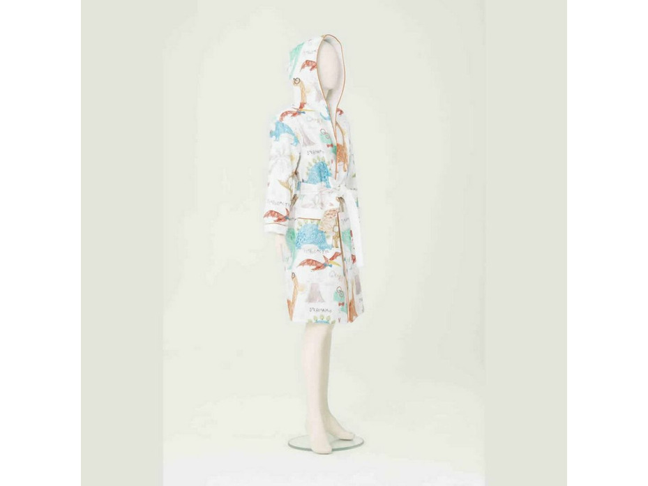 Халат детский Dino бамбуковый с капюшоном / Tivolyo Home