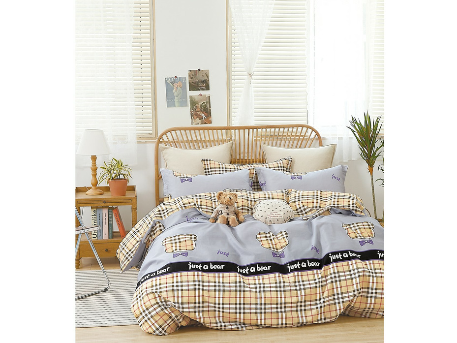 Постельное белье 1371 У сатин 1,5 сп / Спать Пора