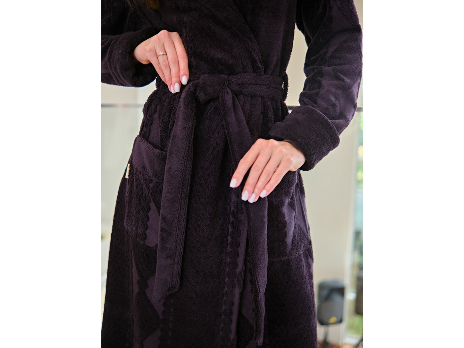 Халат женский Amber бамбуковый с капюшоном / Vien