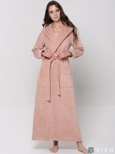 Халат женский Lady бамбуковый с капюшоном / Vien