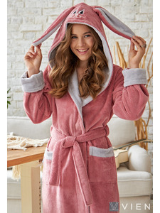 Халат подростковый Lola bunny бамбуковый с капюшоном / Vien