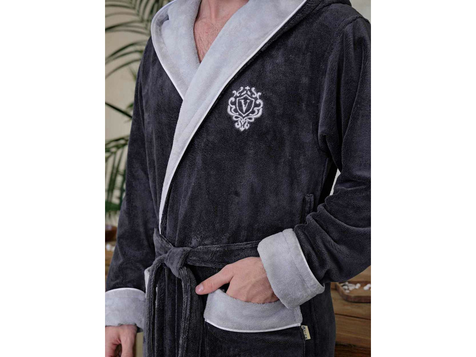 Халат мужской Lucas бамбуковый с капюшоном / Vien Халат мужской Lucas бамбуковый с капюшоном / Vien