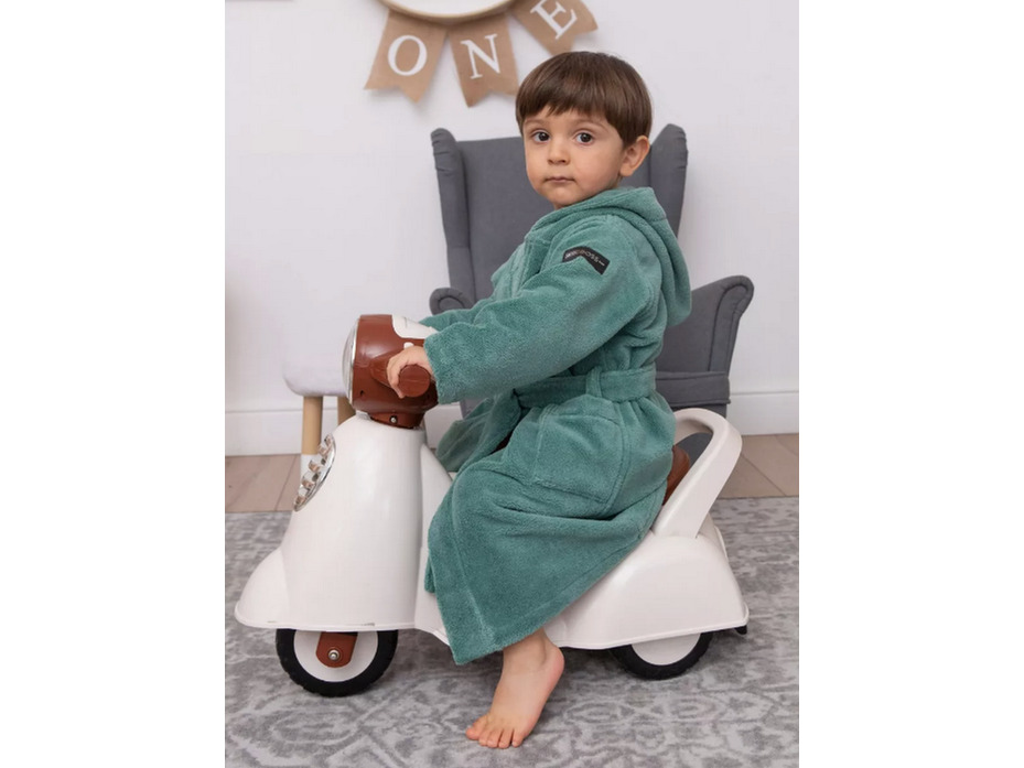 Халат детский Mini boss хлопковый с капюшоном / Vien