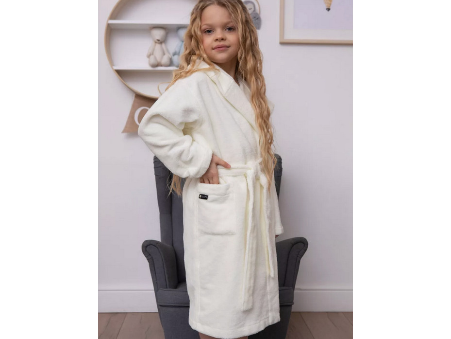 Халат детский Mini boss хлопковый с капюшоном / Vien