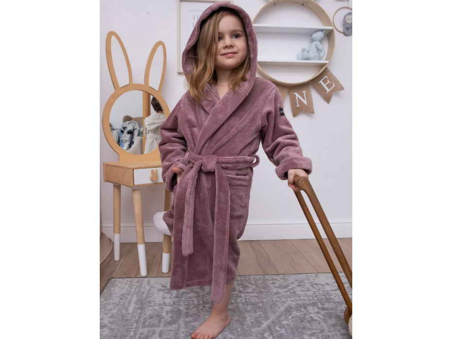 Халат детский Mini boss хлопковый с капюшоном / Vien