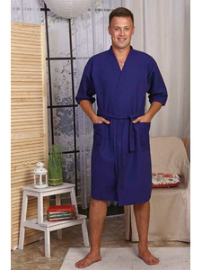 Халат - кимоно унисекс вафельный, цветной / Ашма