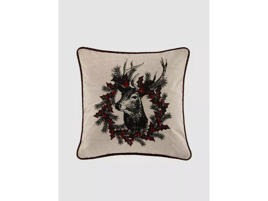 Наволочка декоративная Pine Wreath Олень полиэстер 45*45 / Arya