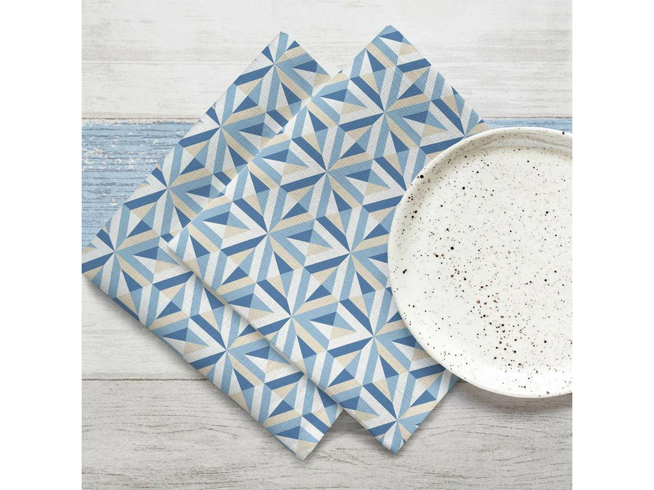 Набор салфеток 774791 Ромб голубой хлопковые 45*45 (2 шт) / Verossa Набор салфеток 774791 Ромб голубой хлопковые 45*45 (2 шт) / Verossa