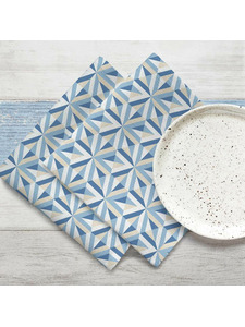 Набор салфеток 774791 Ромб голубой хлопковые 45*45 (2 шт) / Verossa Набор салфеток 774791 Ромб голубой хлопковые 45*45 (2 шт) / Verossa