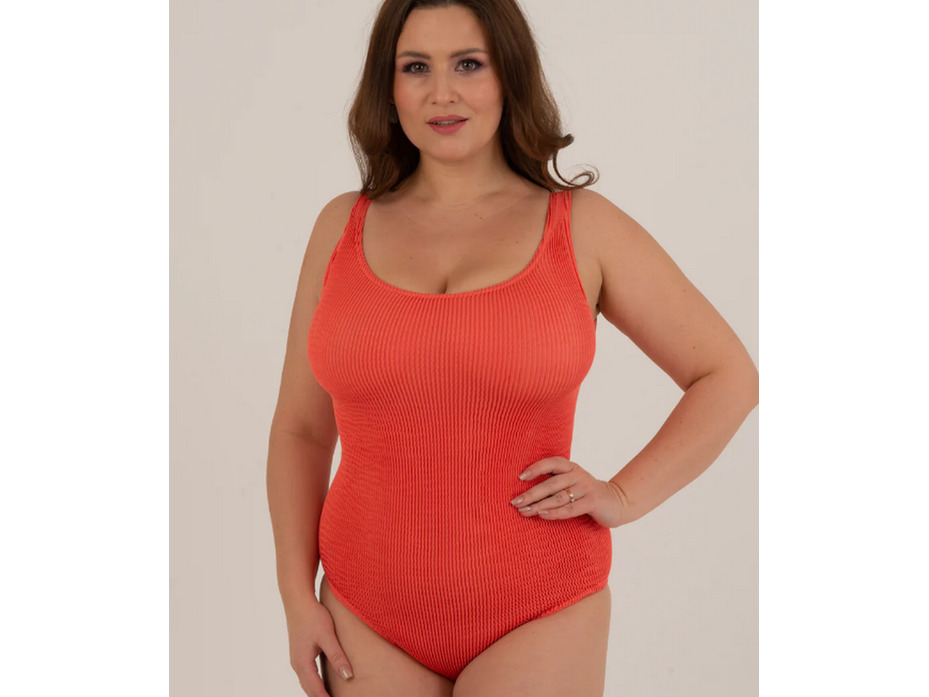 Купальник слитный женский Banador basic Коралловый / Calamoon