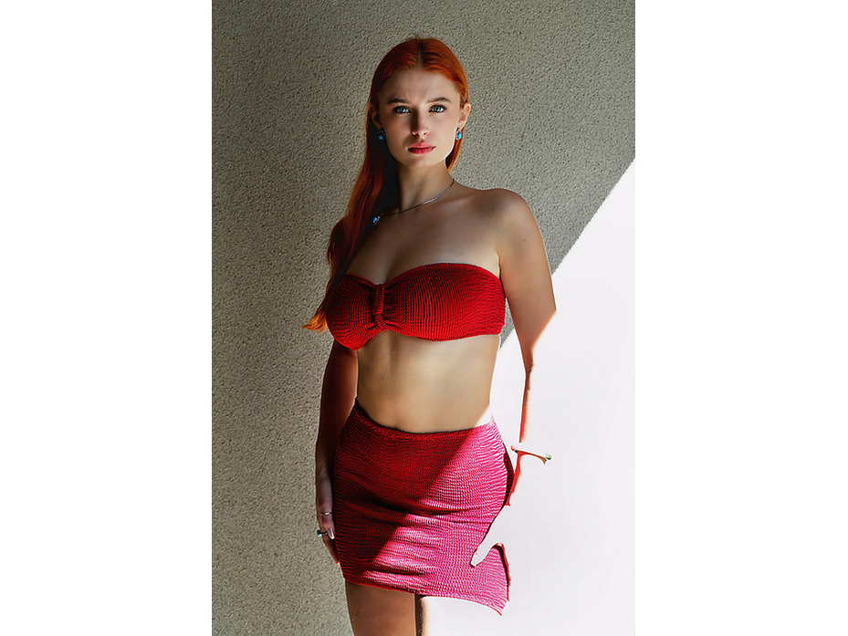 Топ купальный Bandeau lazada Красный / Calamoon Топ купальный Bandeau lazada Красный / Calamoon