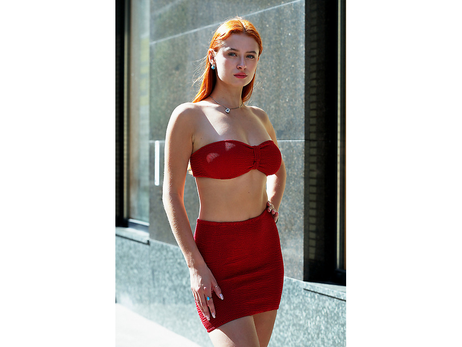 Топ купальный Bandeau lazada Красный / Calamoon Топ купальный Bandeau lazada Красный / Calamoon