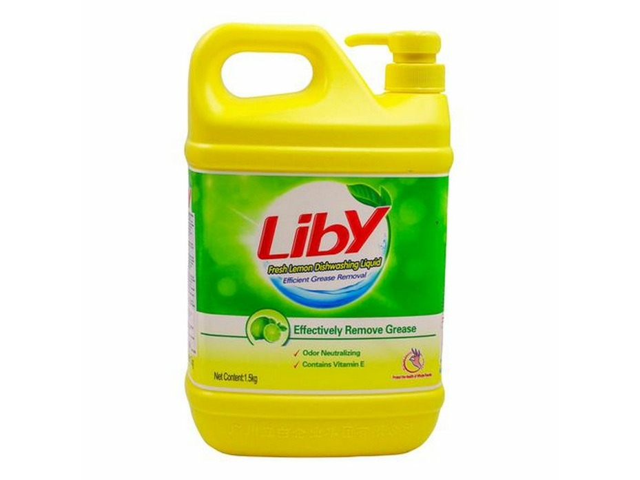 Средство для мытья посуды, овощей и фруктов Чистая посуда Лимон флакон 1500 мл / Liby