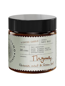 Свеча ароматическая в стекле ETC0215 Чабрец китайская мята и зеленый лист, 88 г / Eteria Cosmo