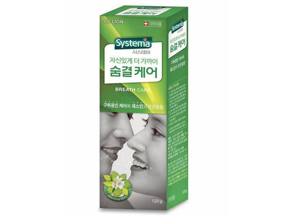 Зубная паста для ухода за дыханием с ароматом жасмина и мяты Systema 120 гр / Lion