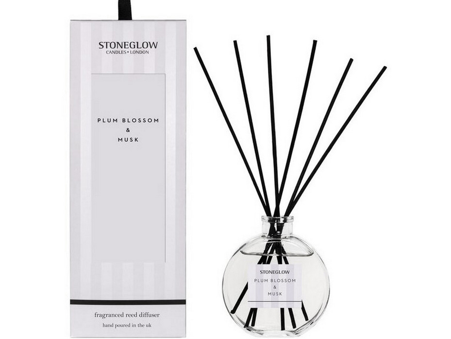 Цветы сливы и мускус / Диффузор с палочками 460 мл / StonGlow