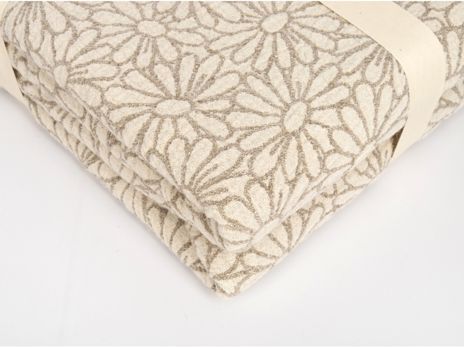 Плед 22С157-ШР Космея льняной 140*210 / Белорусский лен