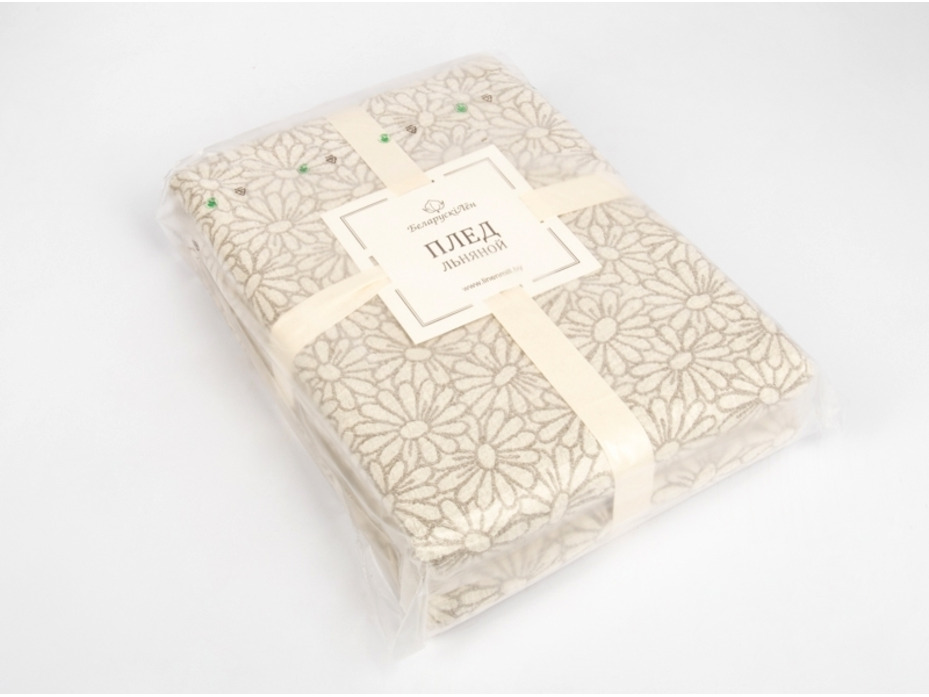 Плед 22С157-ШР Космея льняной 140*210 / Белорусский лен